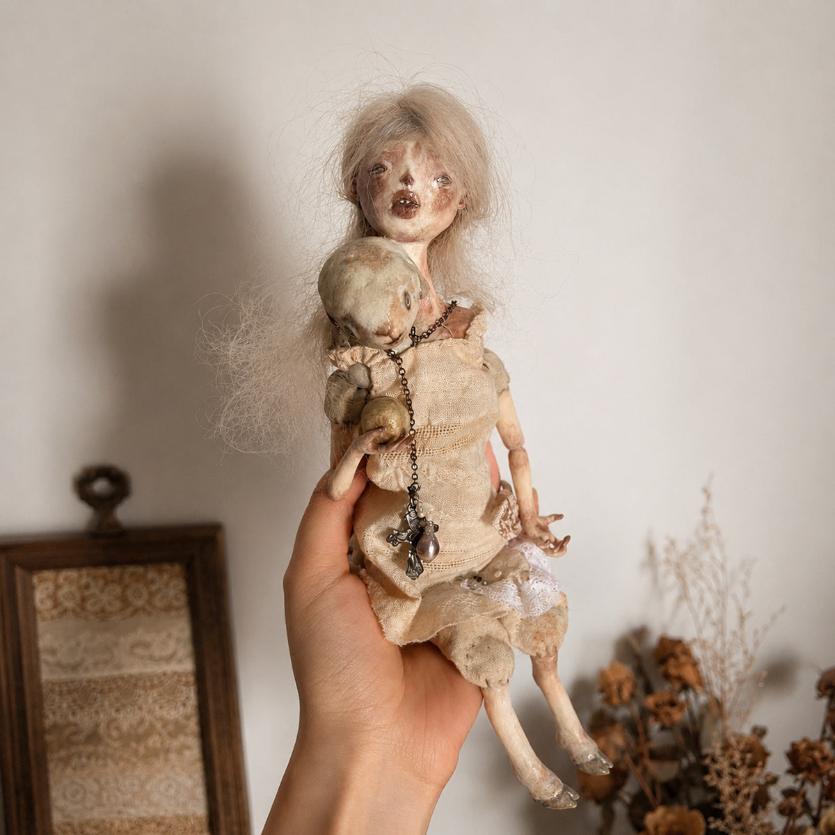Lamb Companion Art Doll & Chair