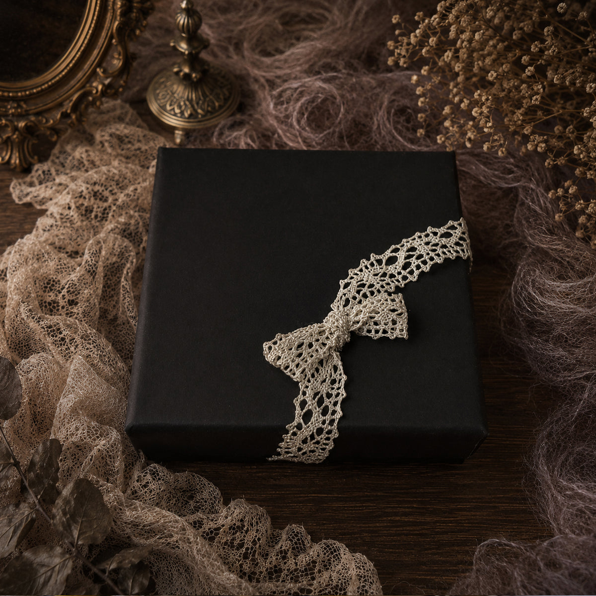 Masked Doll Lace Brooch