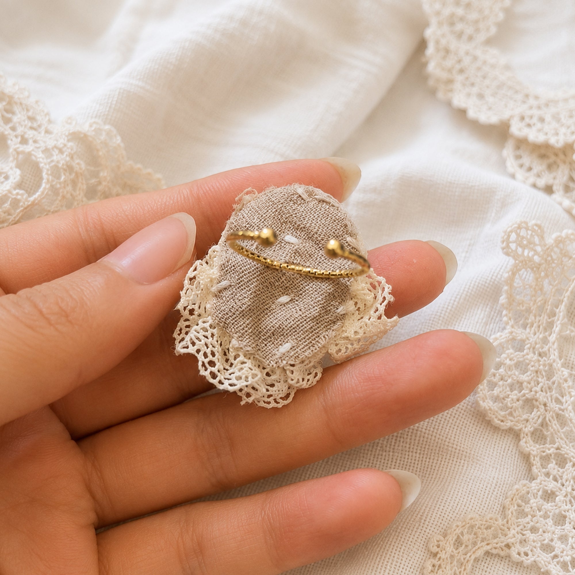 A001 — Handmade Doll Character Ring | Choose Your Lambwick Resident