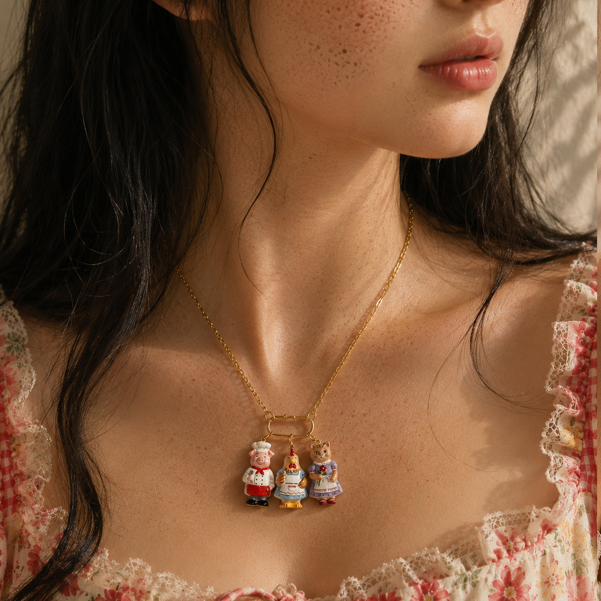 Animal Forest Necklace, Choose Your Animal Charm & Chain Style, Whimsical Copper Pendant, Mix and Match Storybook Jewelry Gift Set