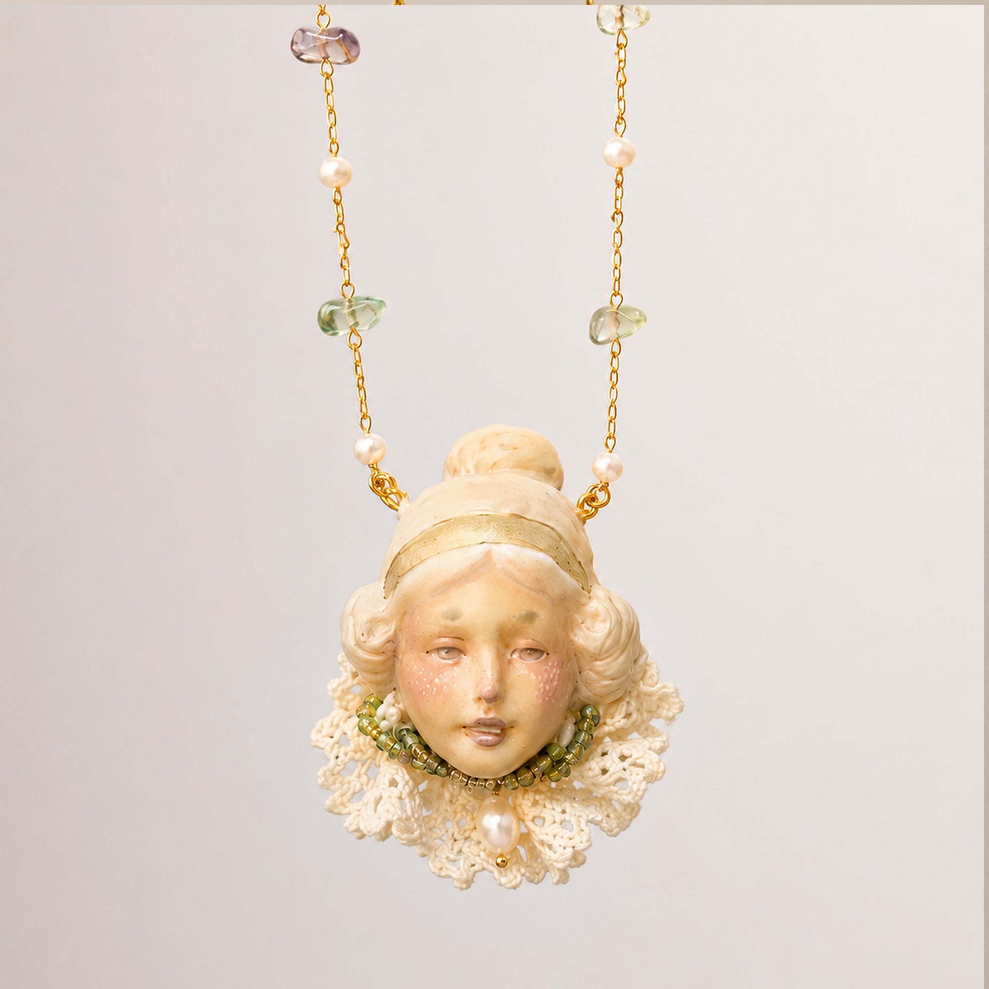 A002 — Handmade Doll Pendant Necklace | Choose Your Lambwick Resident | Lambwick Manor Collection