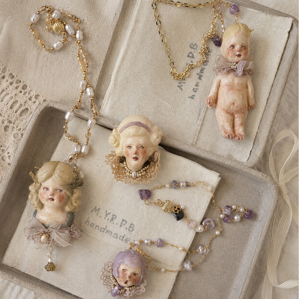 A002 — Handmade Doll Pendant Necklace | Choose Your Lambwick Resident | Lambwick Manor Collection