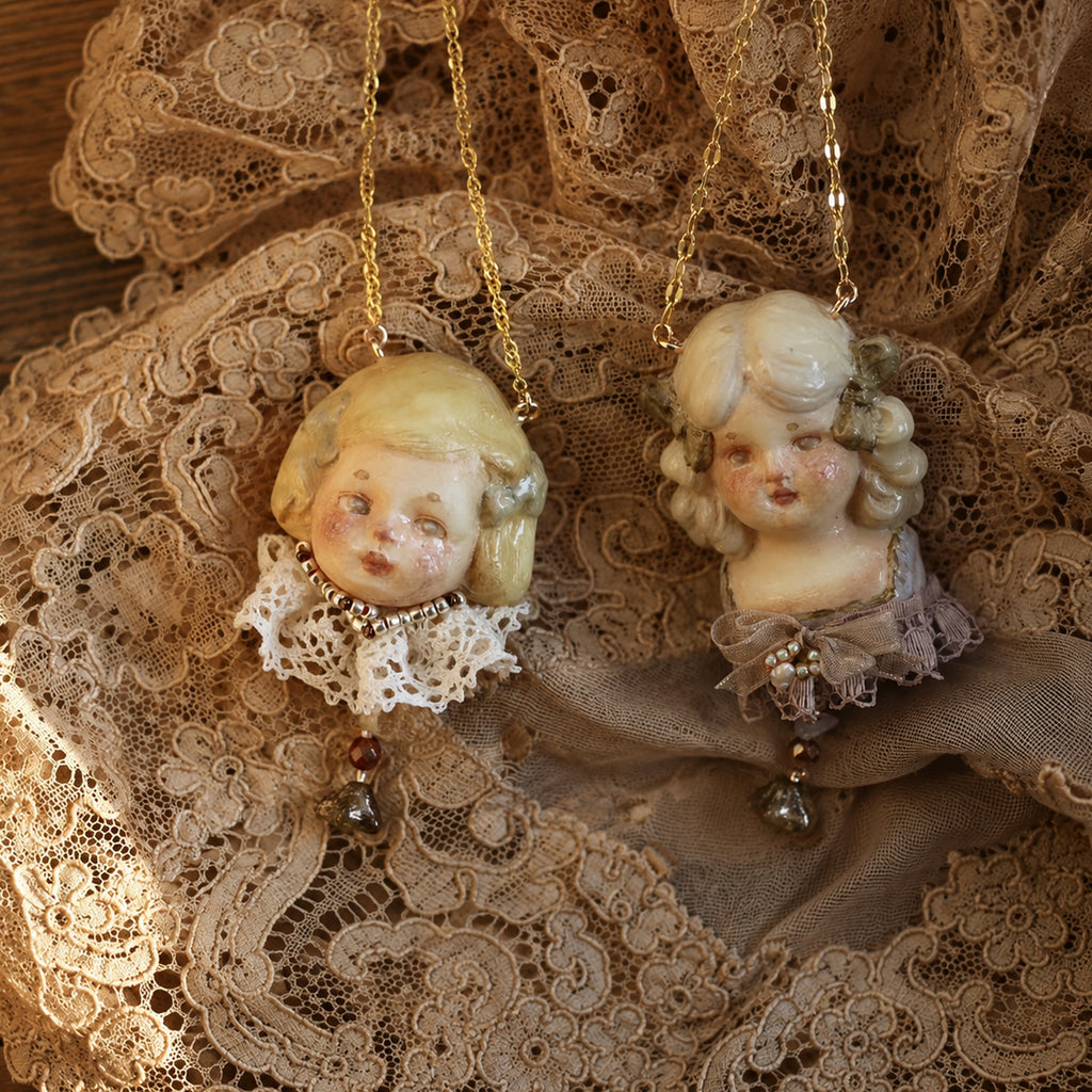 A002 — Handmade Doll Pendant Necklace | Choose Your Lambwick Resident | Lambwick Manor Collection