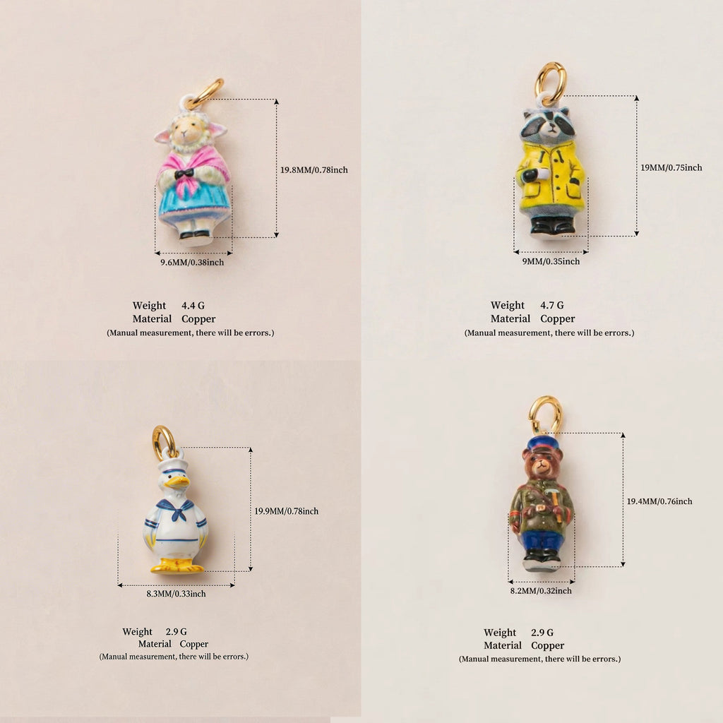 Animal Forest Necklace, Choose Your Animal Charm & Chain Style, Whimsical Copper Pendant, Mix and Match Storybook Jewelry Gift Set