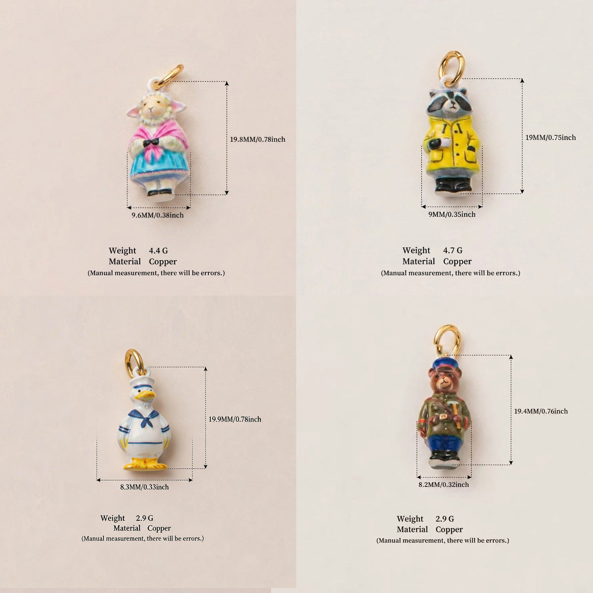 Animal Forest Necklace, Choose Your Animal Charm & Chain Style, Whimsical Copper Pendant, Mix and Match Storybook Jewelry Gift Set