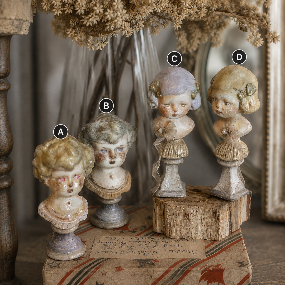 Miniature Doll Portrait Bust