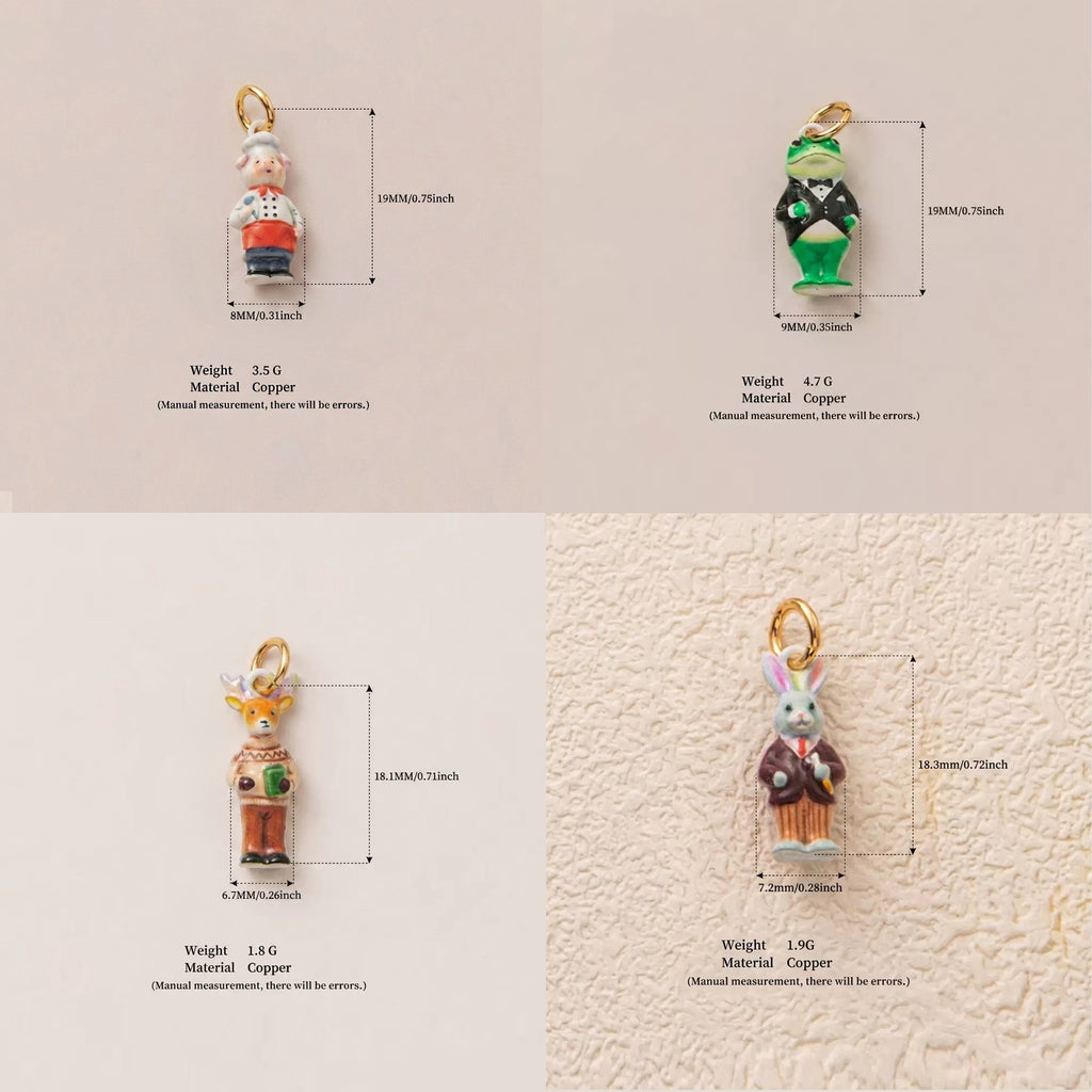 Animal Forest Necklace, Choose Your Animal Charm & Chain Style, Whimsical Copper Pendant, Mix and Match Storybook Jewelry Gift Set