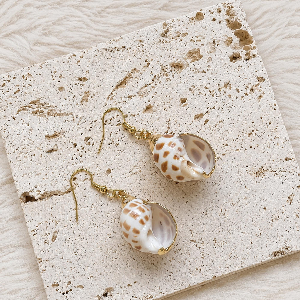 Natural Seashell Drop Earrings — view 7