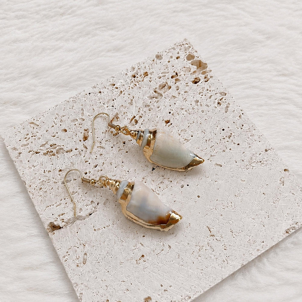 Natural Seashell Drop Earrings — view 8