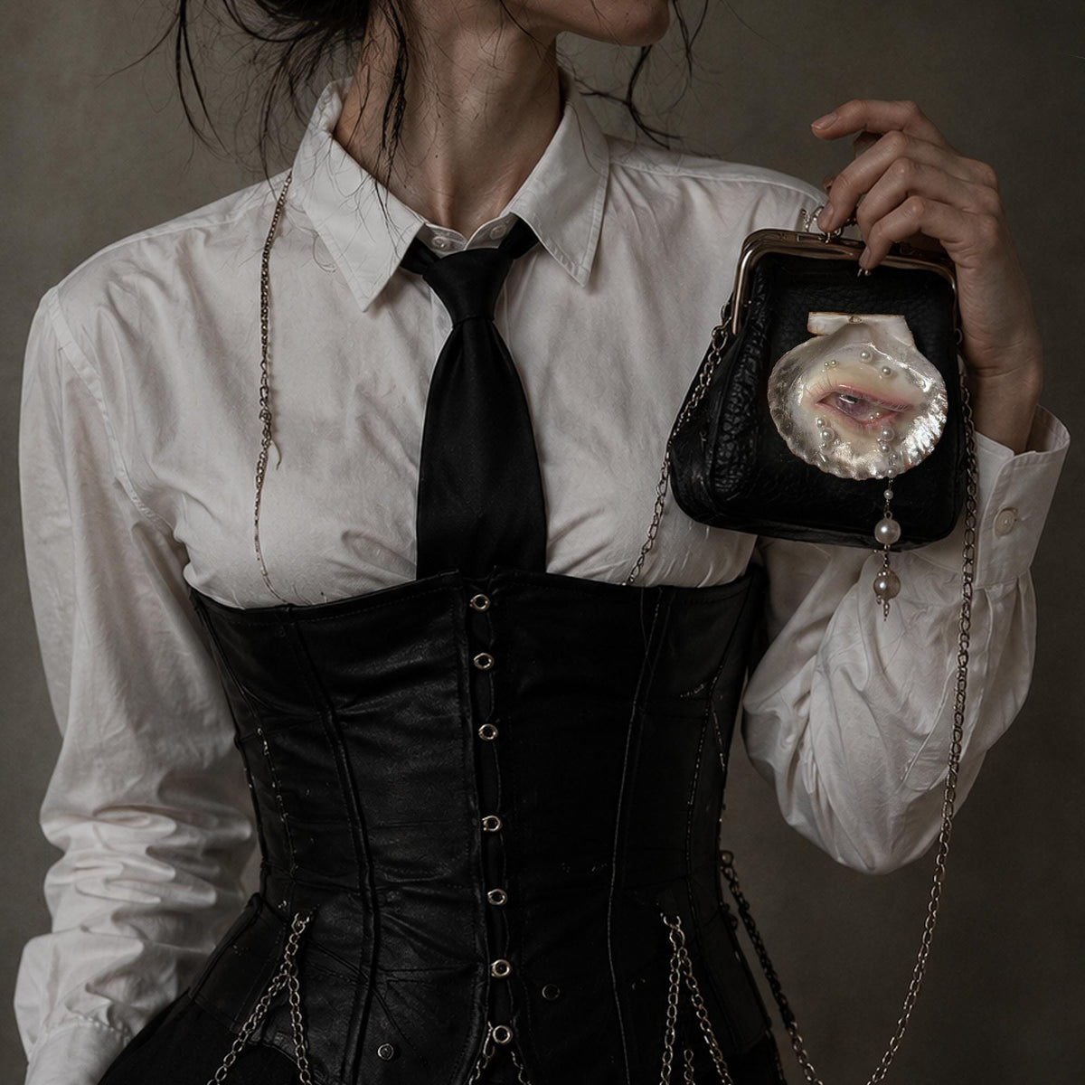 Oyster Eye Mini Crossbody — artwork and styling view 4
