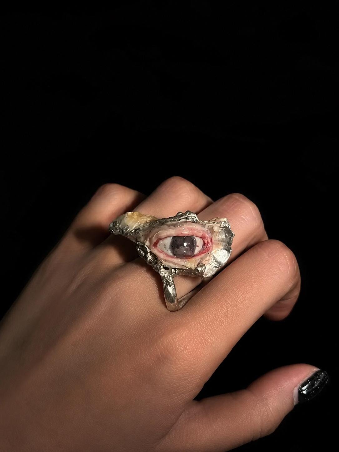 Shell Eye Statement Ring — product detail view 8