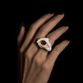 Ready to Ship Brown Pupil Oyster Eye Ring — primary view