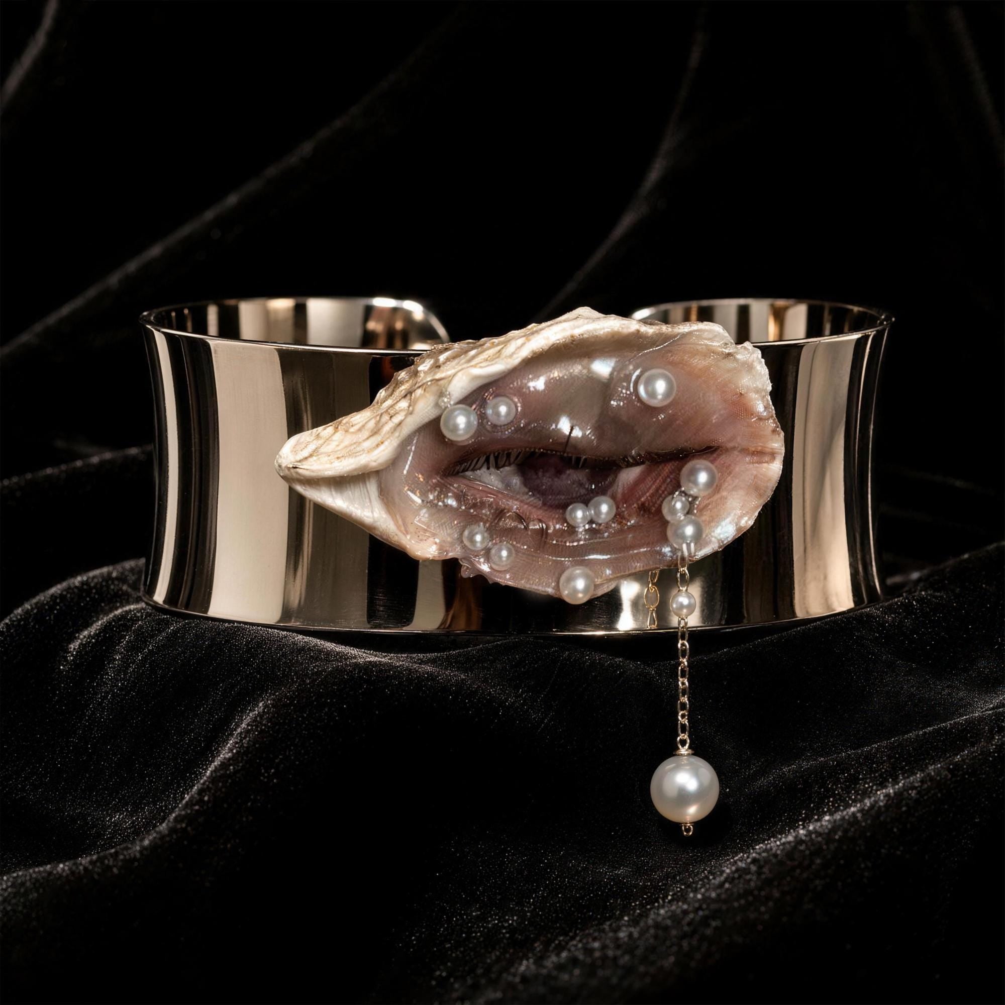 Gilded Oyster Eye Cuff — primary artwork view