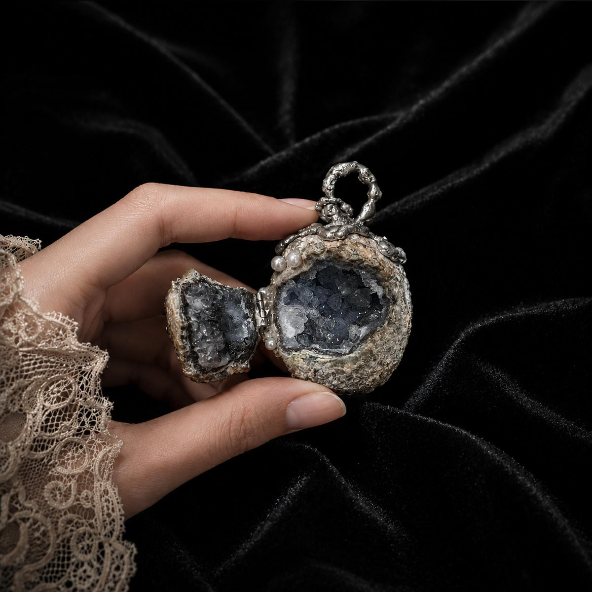 Geode Shell Trinket Box — Ready to Ship — view 2