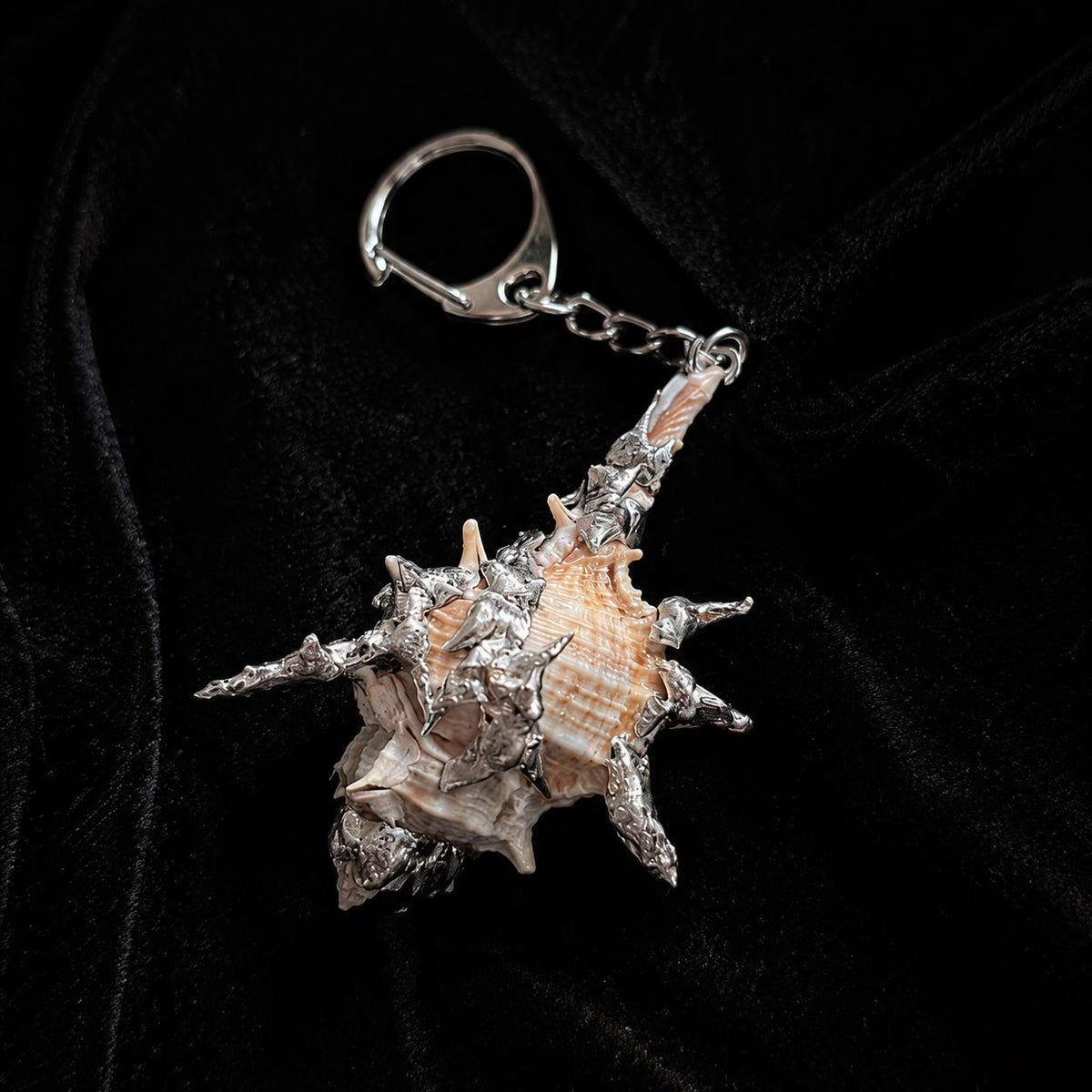 Spiked Conch Loop Talisman — artwork and styling view 5