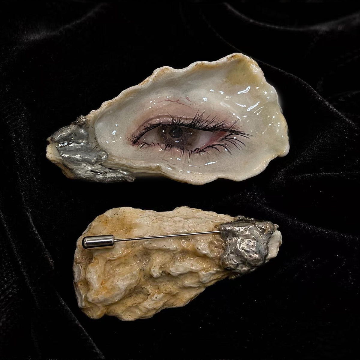 Nyra Black-Lash Oyster Eye — artwork and styling view 4