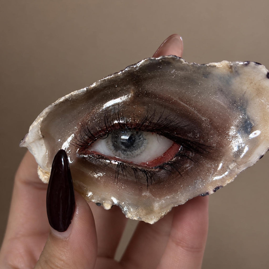 Lilith Grey Temptation — Oyster Eye Brooch, Choker or Charm — view 4