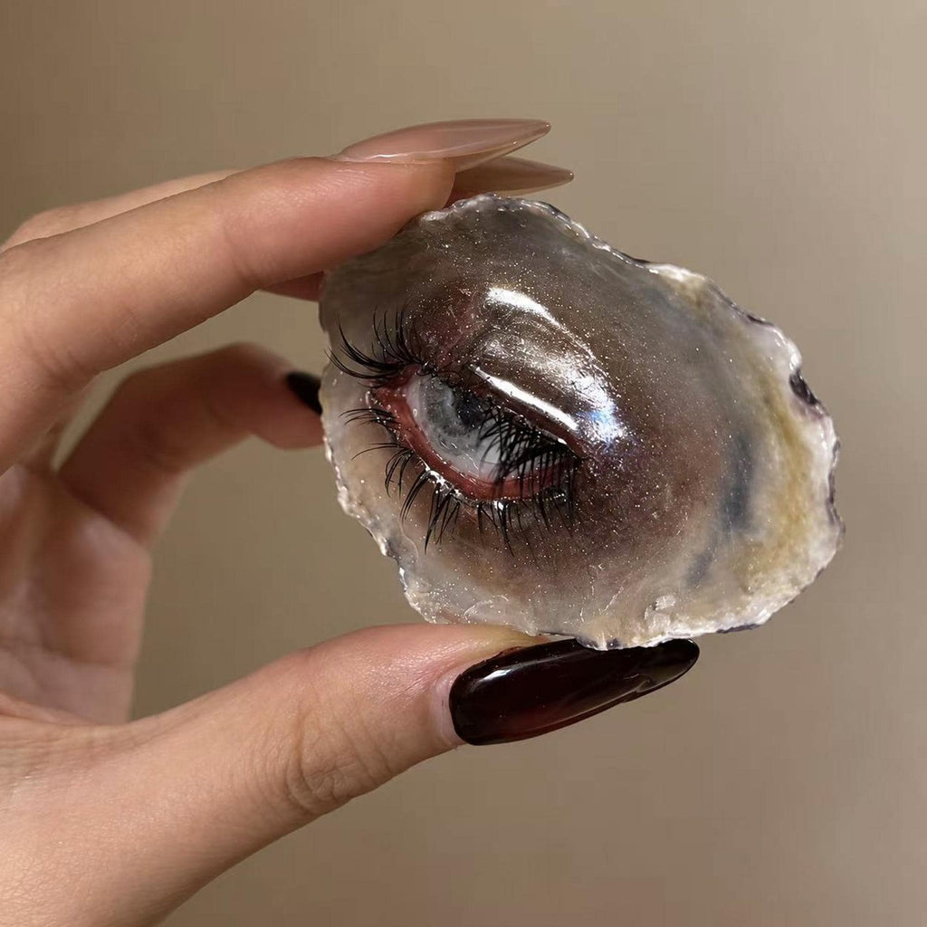 Lilith Grey Temptation — Oyster Eye Brooch, Choker or Charm — view 7